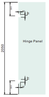 H6 Hinge and Door Glass Panels: H6-H-229