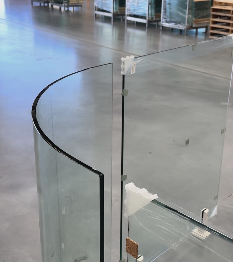 Curved Fixed Glass Panels