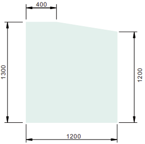 1200mm H Pool Fencing Glass Panels: 